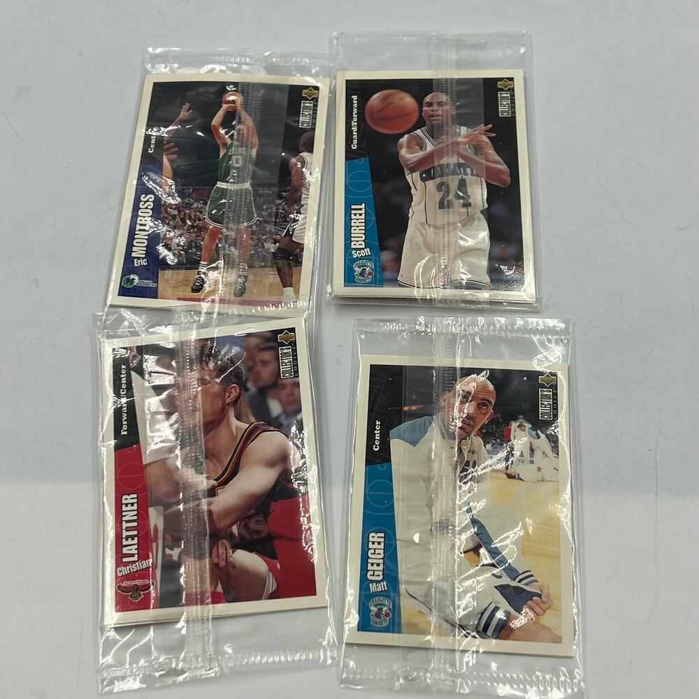 Vintage 1990's Upper Deck Basketball Cards SEALED‎ 6 Long Montross Reid Burrell - Picture 2 of 10